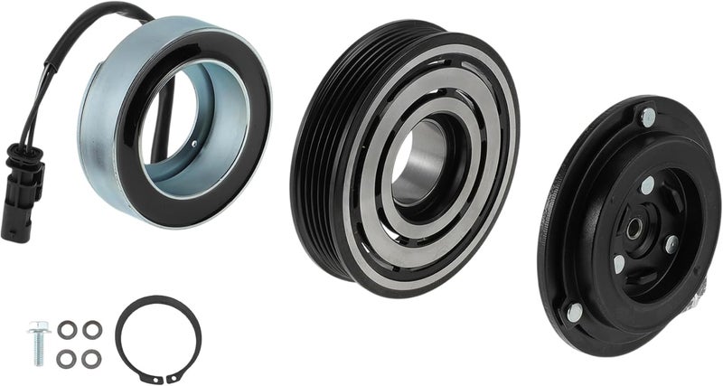 Partuto Air Conditioner AC Compressor Clutch Kit for Chevrolet Cruze 2012-2016 L4 1.4L for Chevrolet Cruze Limited 2016 for CVC Clutch Pulley W/Bearing No.39067789/113346494 - Image 1